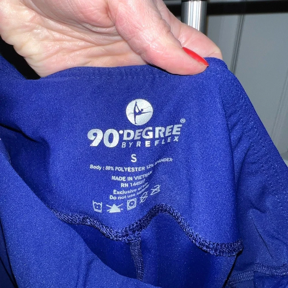 90 degree by reflex 3/4 length exercise yoga capris, S - Picture 5 of 5